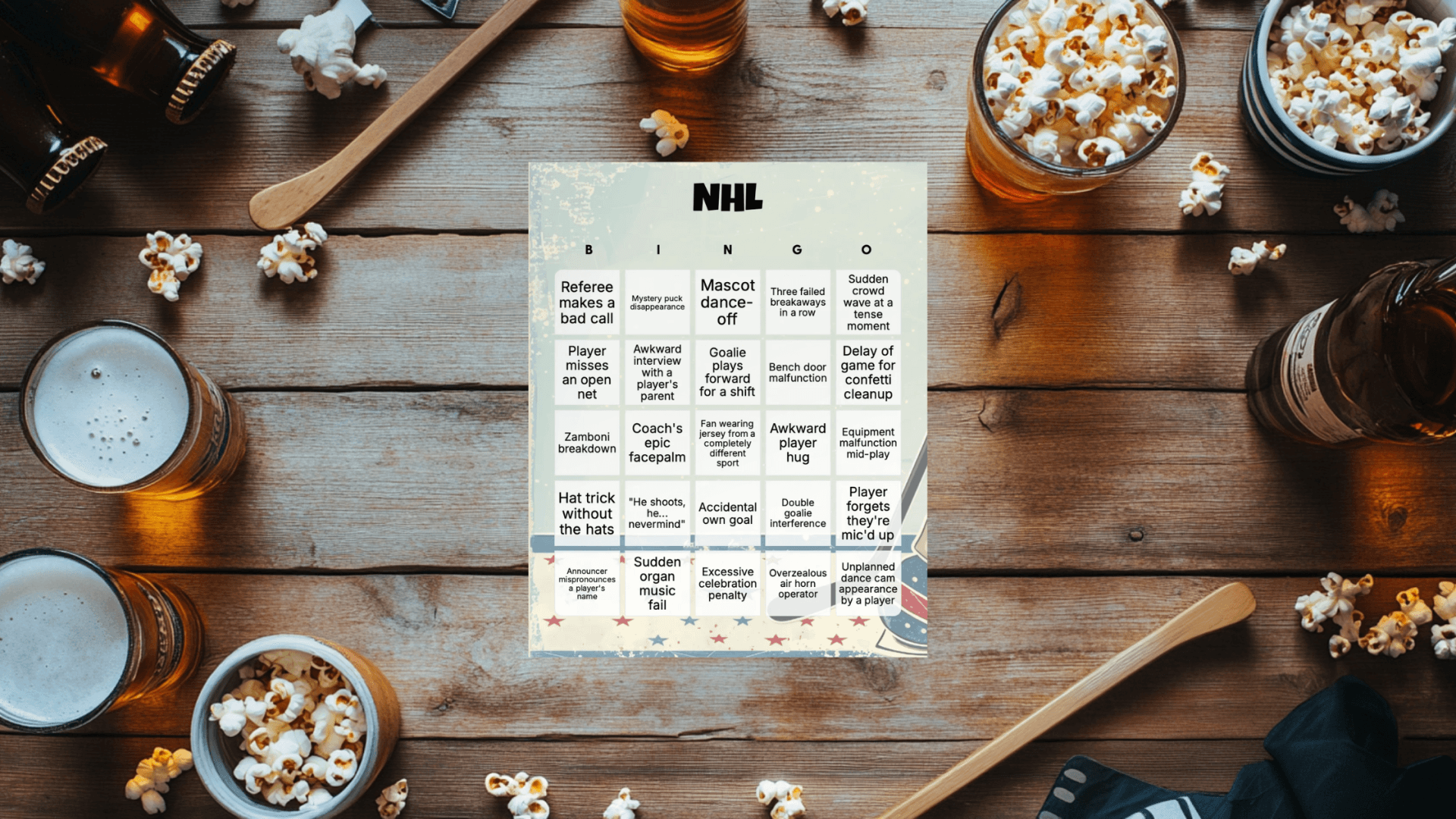 nhl bingo