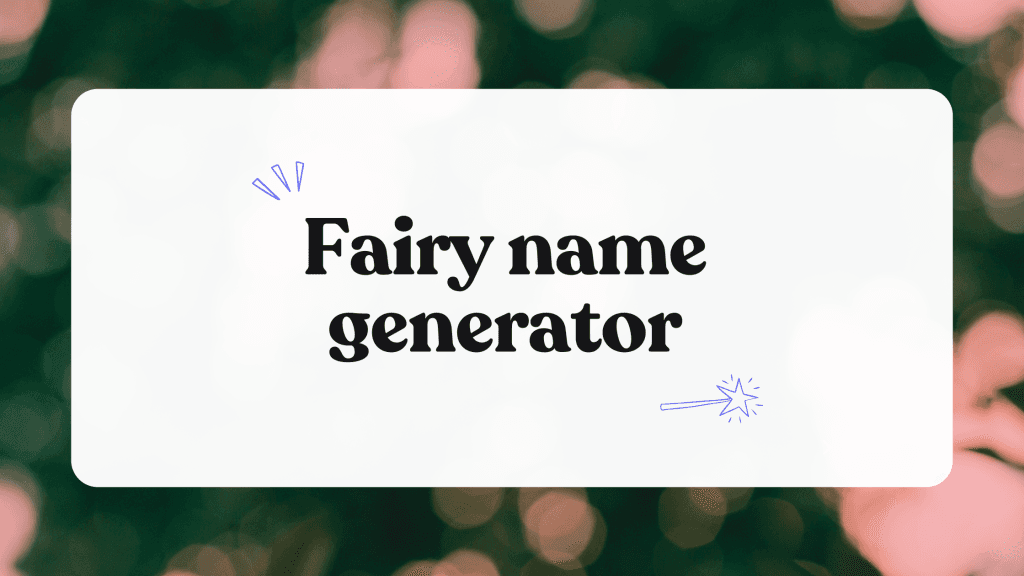 fairy name generator