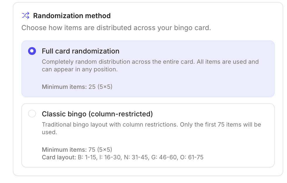 randomization screenshot