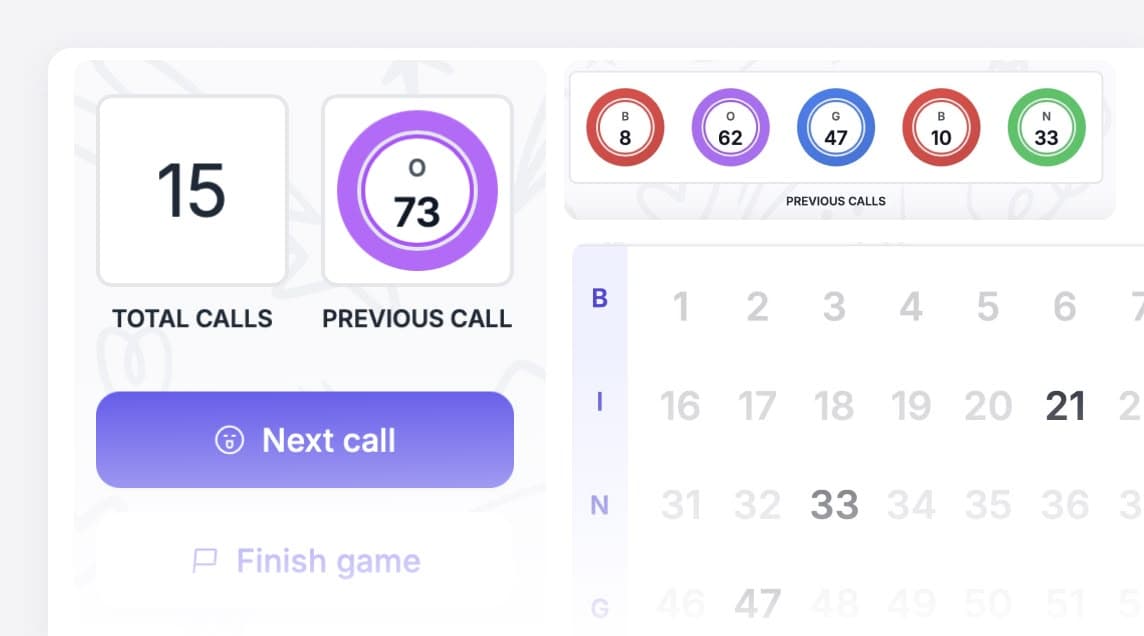 Dynamic bingo callers