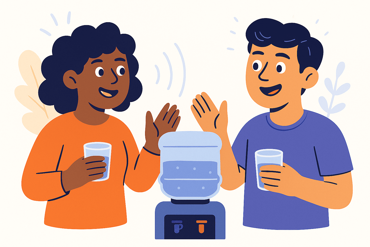 water cooler talking