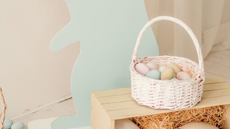brown egg on brown wooden basket